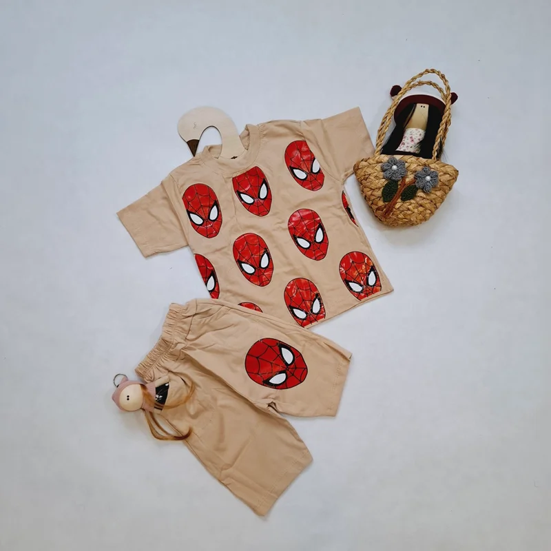 تیشرت شلوارک جیبدار اسپایدرمن