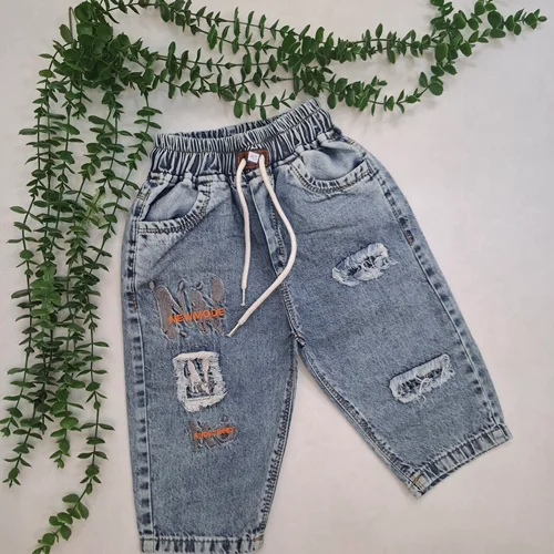 شلوارک لی کمر کش زاپدار